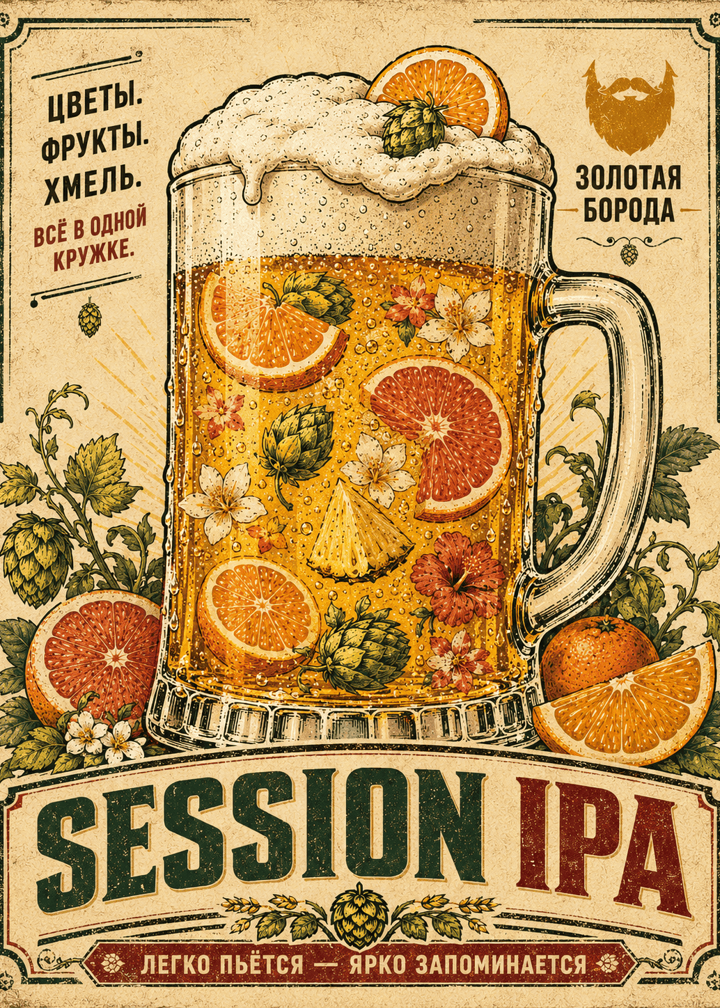 Session IPA «Session IPA» пивоварни «Золотая Борода»