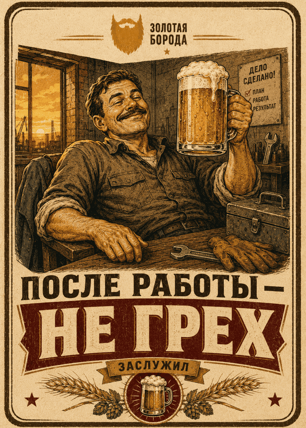 Американский бледный эль «После работы - не грех» пивоварни «Золотая Борода»